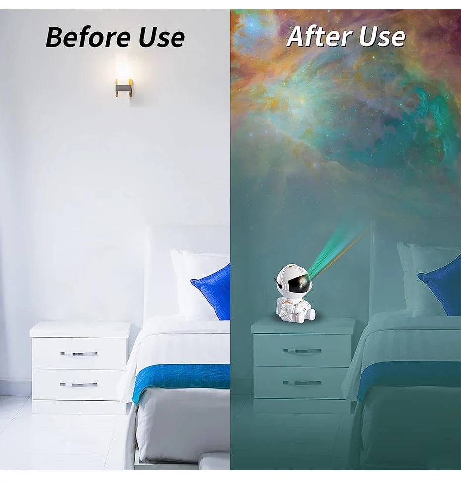 Galaxy Star Astronaut Projector Light Starry Sky Porjectors Lamp Decoration Bedroom Room Nebula LED Night Light Child Adult Gift